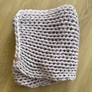 Weighted Bearby Knit Lavender Throw Blanket